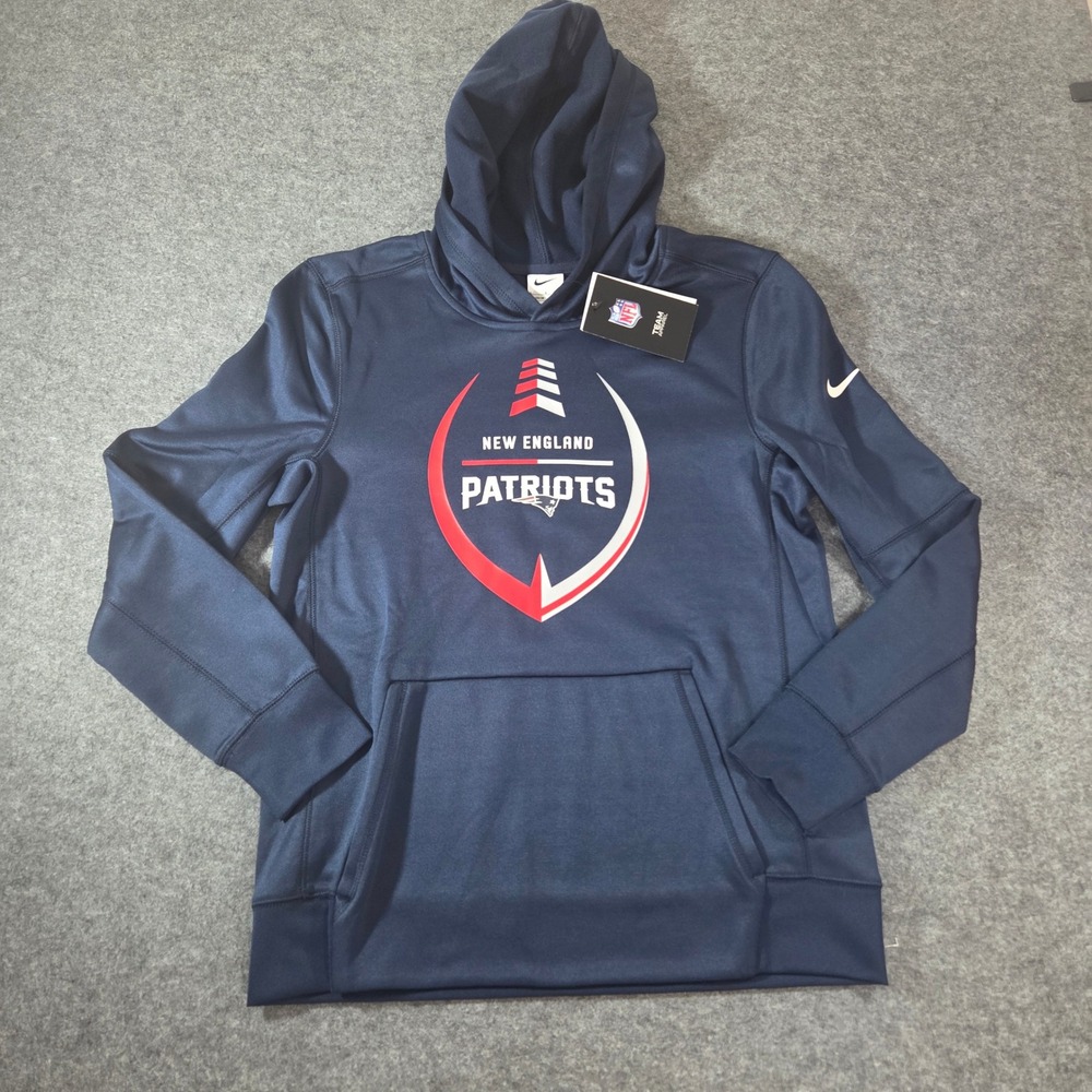 Nike New England Patriots Hoodie Youth L 14/16 Navy NFL Football NWT